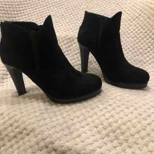 Black high heel booties